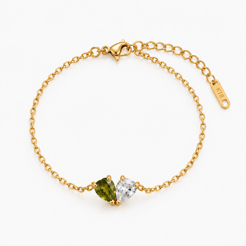<p><strong>Le bracelet</strong></p><p><strong>"nos pierres liées".</strong></p>